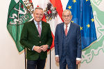 Landeshauptmann Mario Kunasek empfing Bundespräsident Alexander Van der Bellen in der Grazer Burg. © Land Steiermark/Binder; bei Quellenangabe honorarfrei Landeshauptmann Mario Kunasek empfing Bundespräsident Alexander Van der Bellen in der Grazer Burg. © Land Steiermark/Binder; bei Quellenangabe honorarfrei