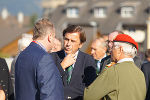 Bürgermeister Helmut Schöttl (Trieben), LH Franz Voves und Feuerwehrpräsident Albert Kern im Gespräch (v.l.).