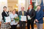 Sportfunktionärsehrung 2024: ASVÖ-Vizepräsidentin Jasmin Überbacher (l.) und LR Karlheinz Kornhäusl (r.) zeichneten Ingrid und Karl Hartinger aus.