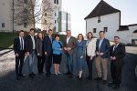 Klubobmann Lukas Schnitzer, Landesrat Hannes Amesbauer, Landesrätin Claudia Holzer, Landesrat Stefan Hermann, Landeshauptmann-Stellvertreterin Manuela Khom, Landeshauptmann Mario Kunasek, die Landesrätinnen Simone Schmiedtbauer und Barbara Eibinger-Miedl, Landesrat Karlheinz Kornhäusl, Klubobmann Marco Triller (v.l.)